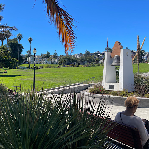 SEPTEMBER 16, 1966: A replica of the Mexican Liberty Bell was presented to San Francisco by Mexico’s President Gustavo Diaz Ordaz and installed in Mission Dolores Park.